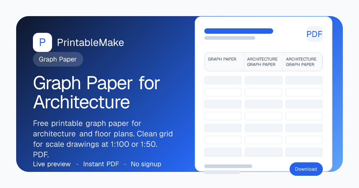 Graph Paper for Architecture — Free Scale Drawing Grid PDF