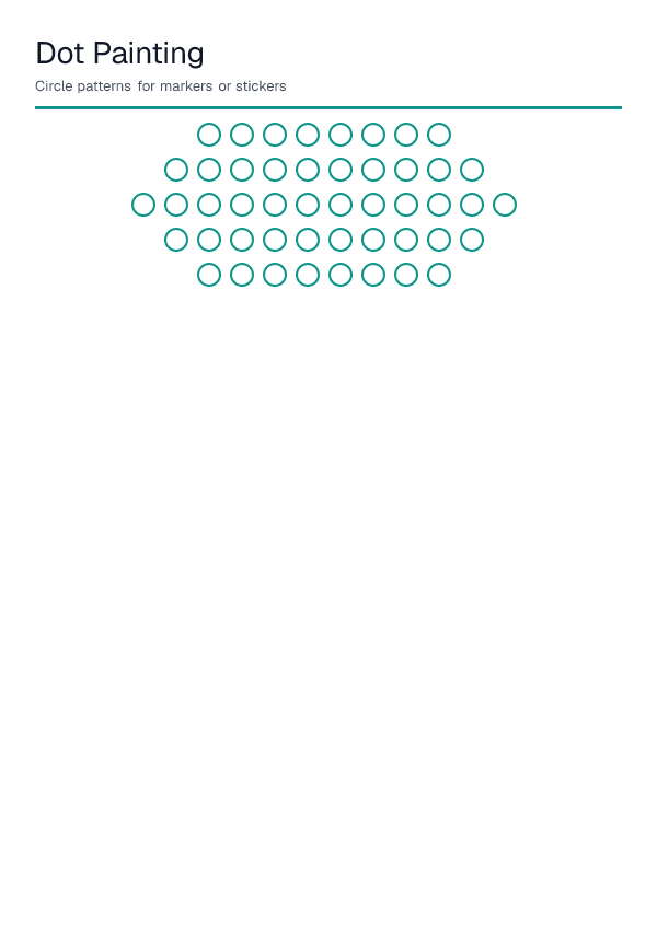 Dot Painting — printable PDF preview