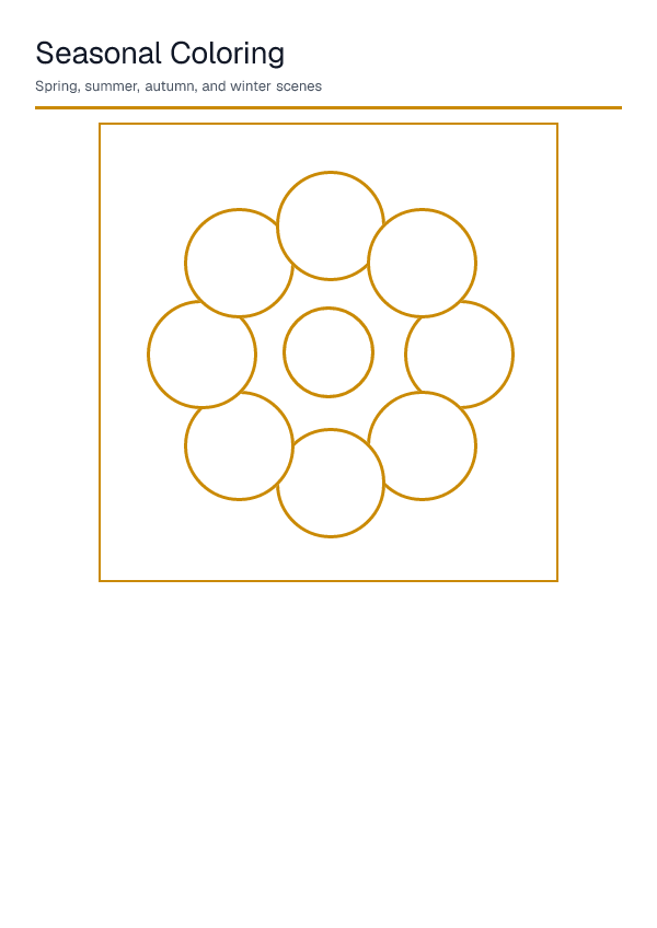 Seasonal Coloring — printable PDF preview