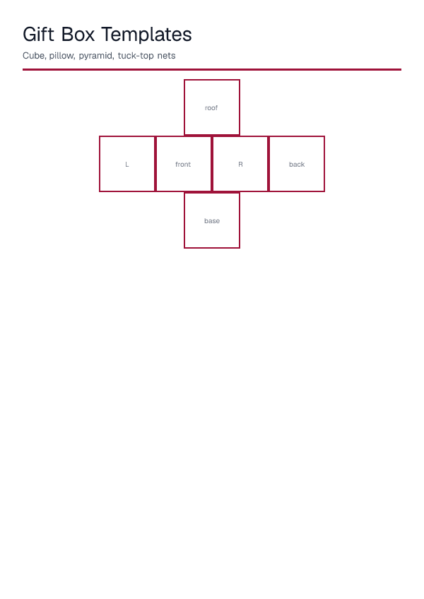 Gift Box Templates — printable PDF preview