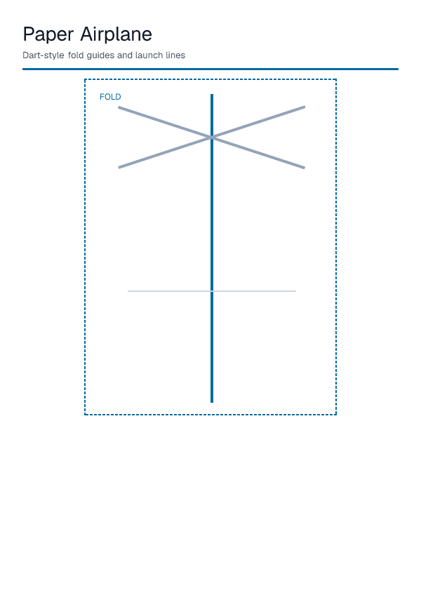 Paper Airplane — printable PDF preview