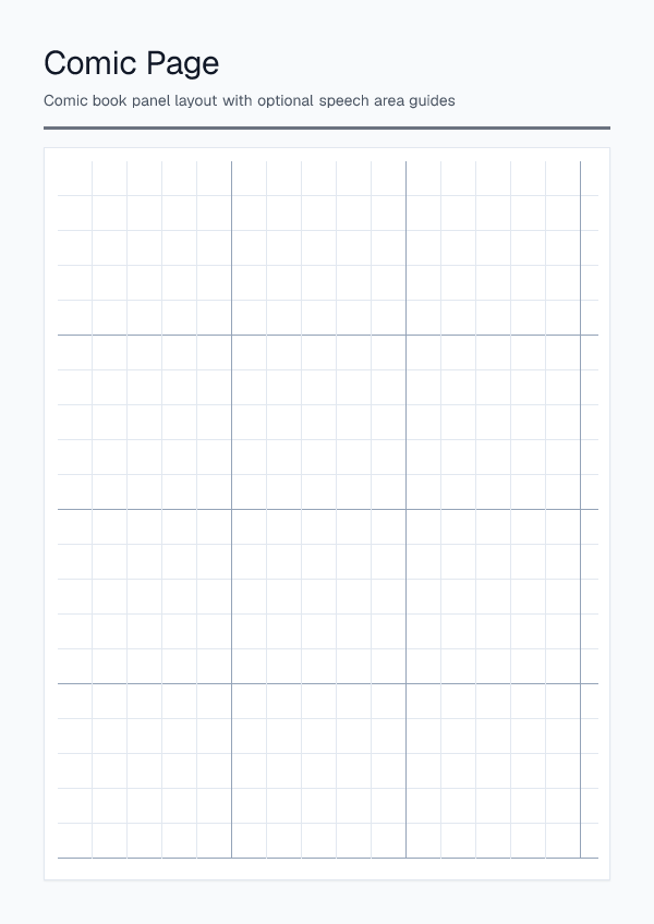 Comic Page — printable PDF preview
