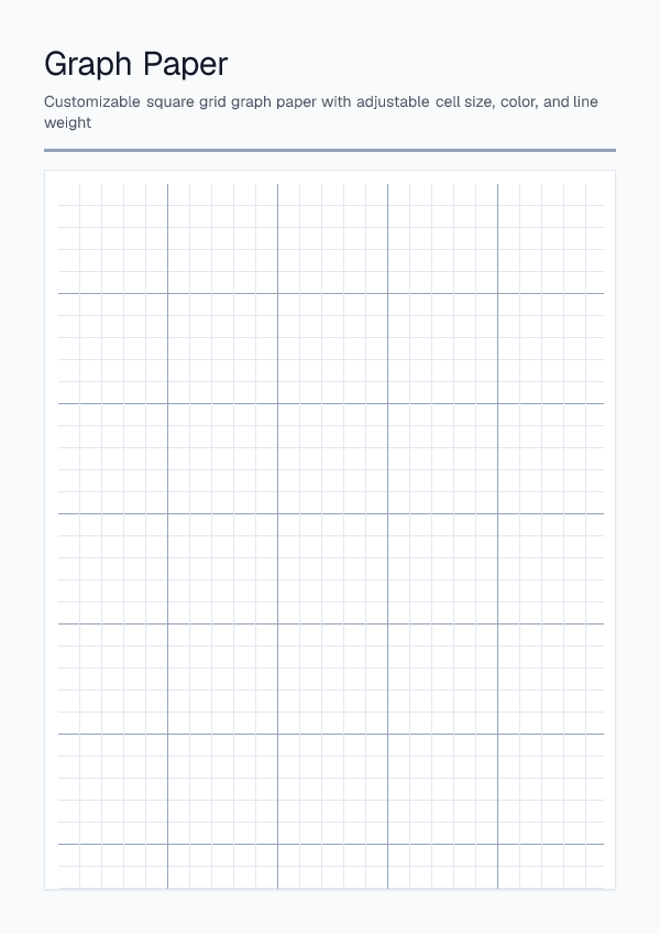 Graph Paper — printable PDF preview