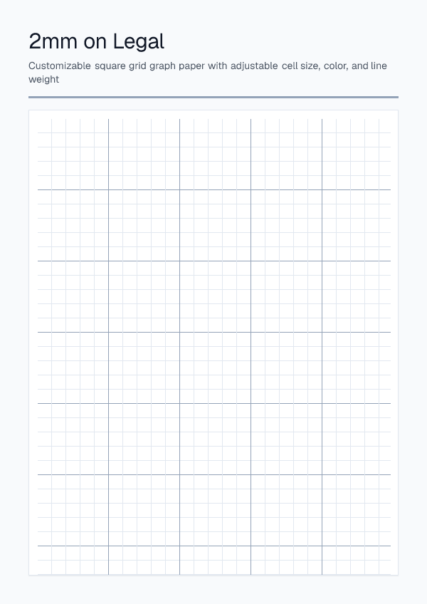 2mm Legal — Graph Paper — printable PDF preview