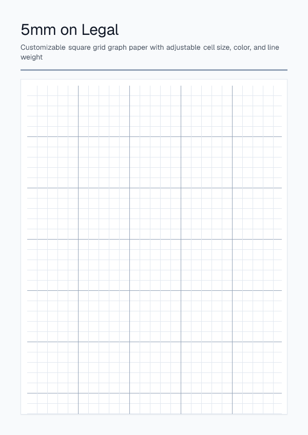 5mm Legal — Graph Paper — printable PDF preview