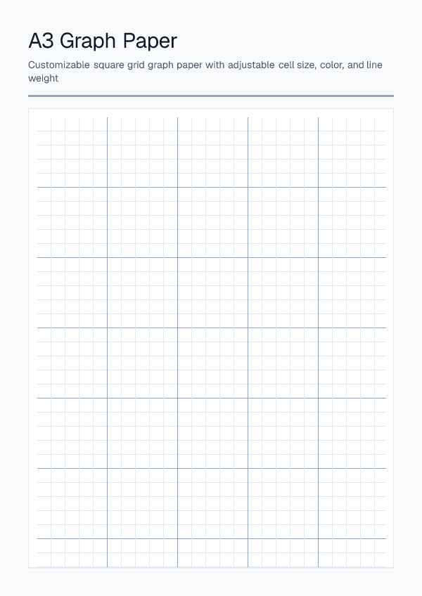 A3 — Graph Paper — printable PDF preview