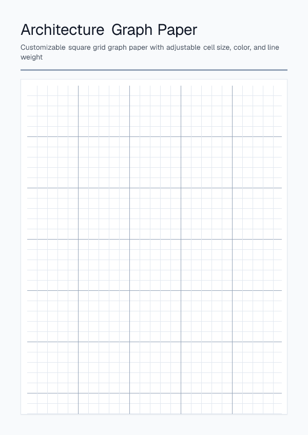 Architecture — Graph Paper — printable PDF preview