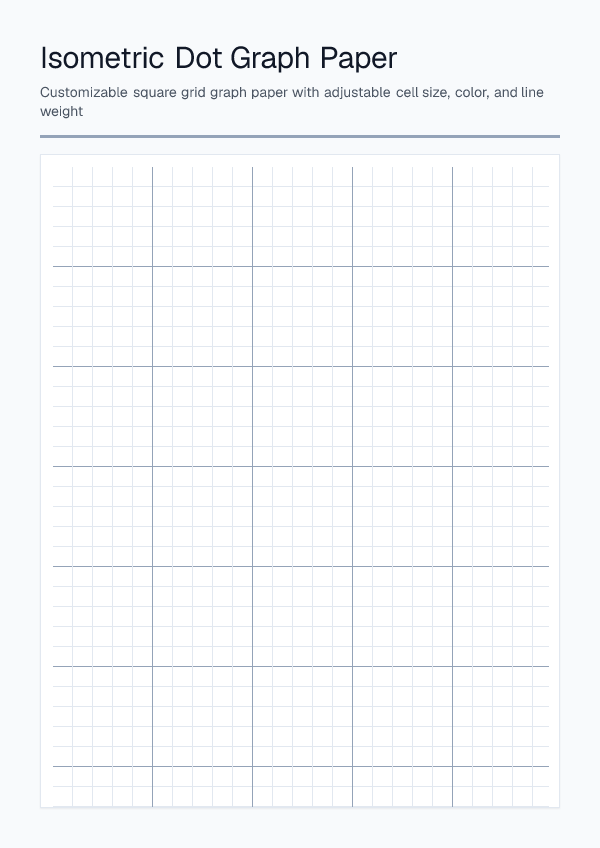 Isometric Dots — Graph Paper — printable PDF preview