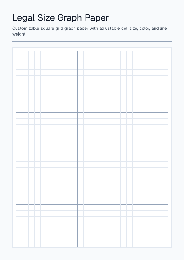 Legal — Graph Paper — printable PDF preview