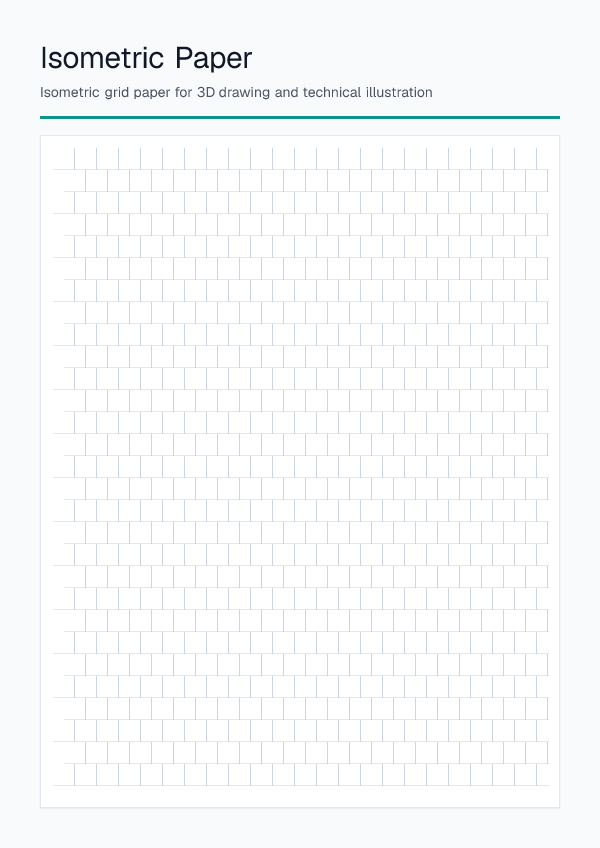 Isometric Paper — printable PDF preview