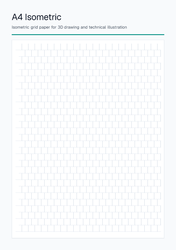 A4 — Isometric Paper — printable PDF preview