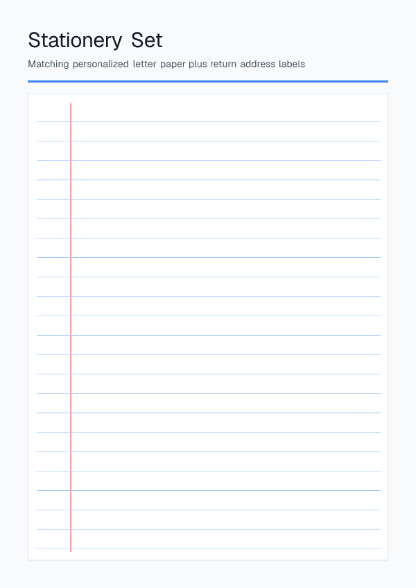 Stationery Set — printable PDF preview