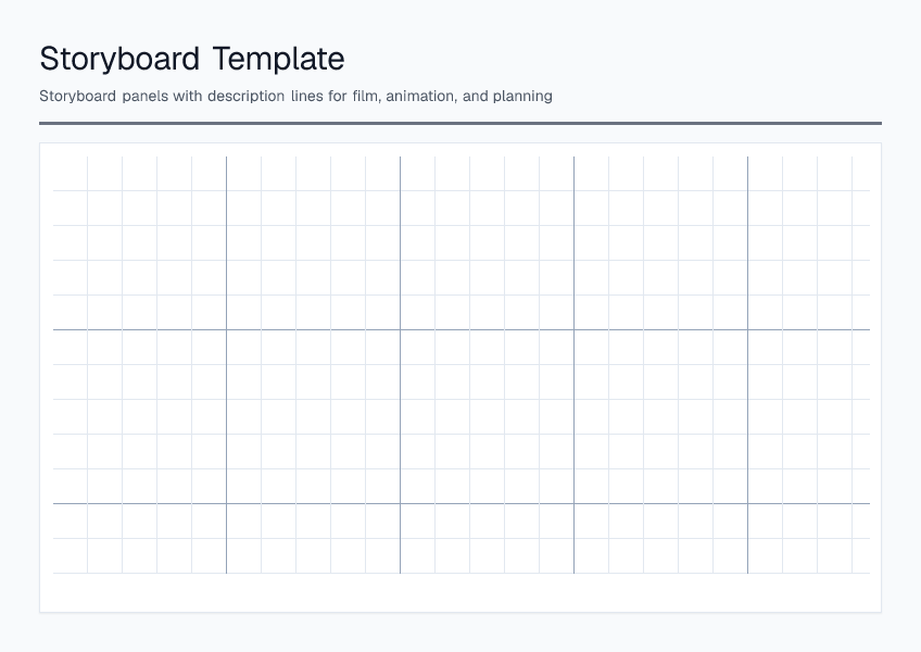 Storyboard Template — printable PDF preview