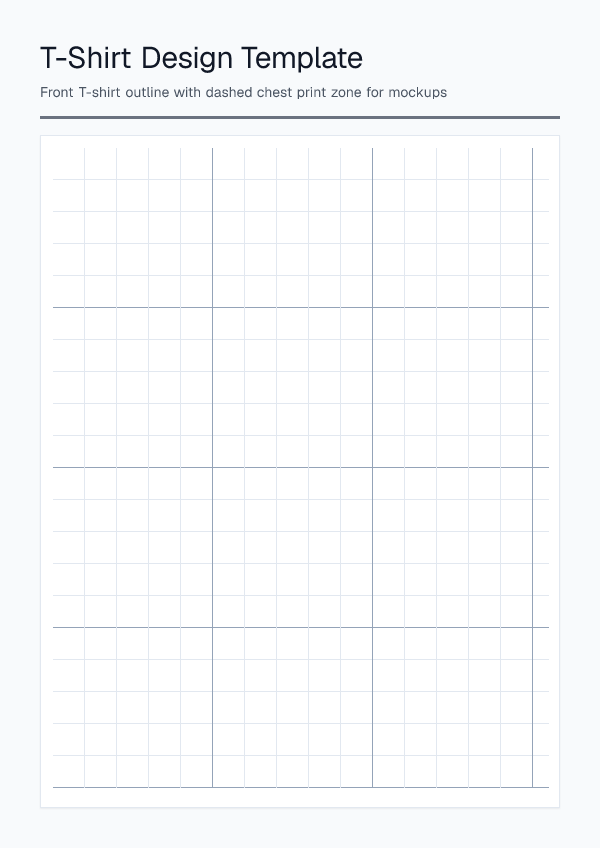 T-Shirt Design Template — printable PDF preview