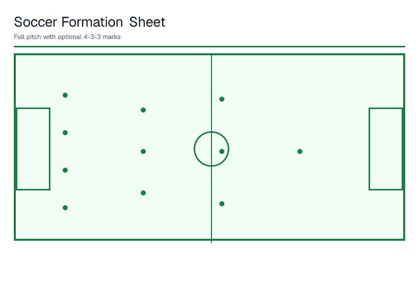 Soccer Formation Sheet — printable PDF preview
